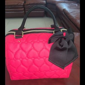 Brand New Betsey Johnson Hot pink quilted purse